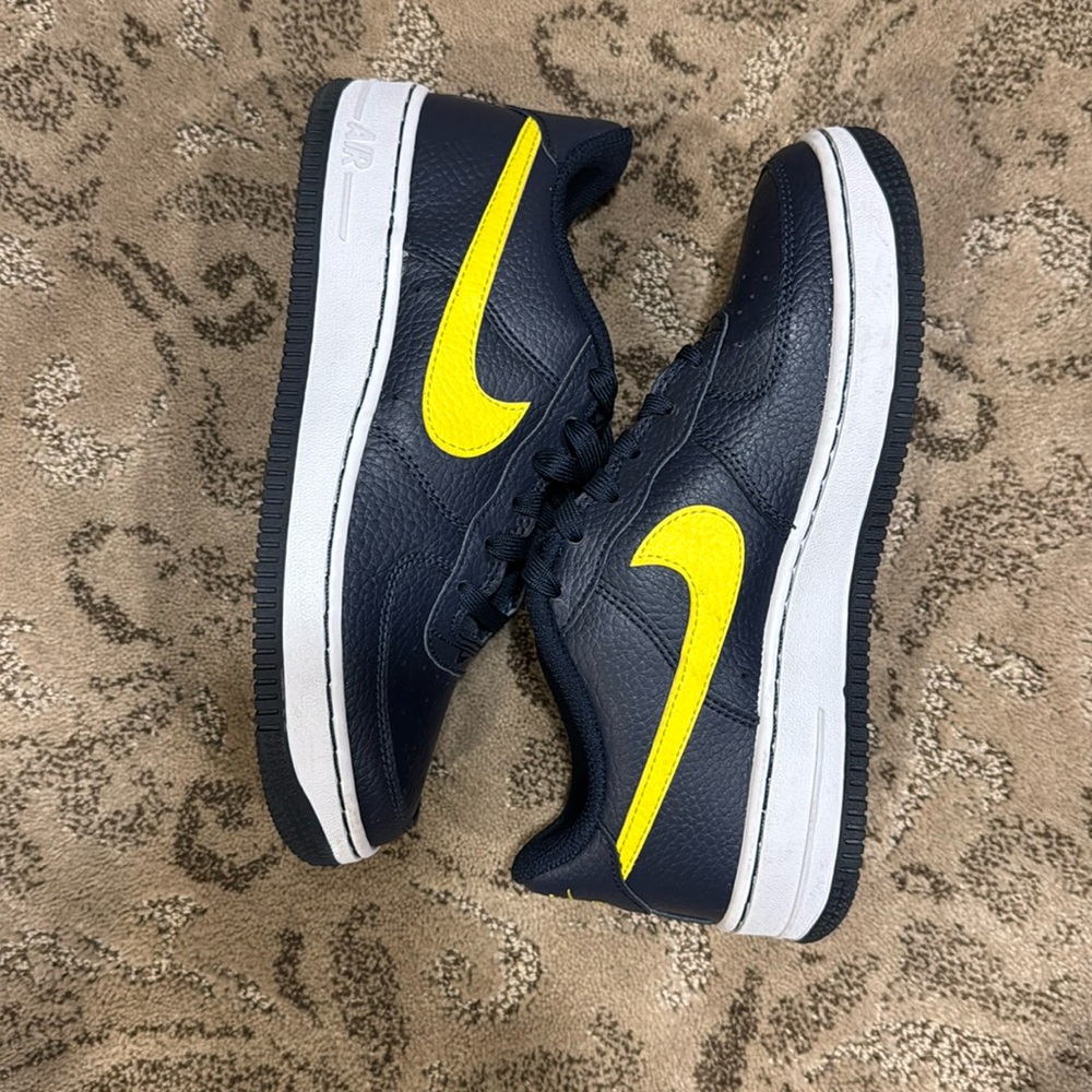 Blue and yellow AF 1 size 5Y